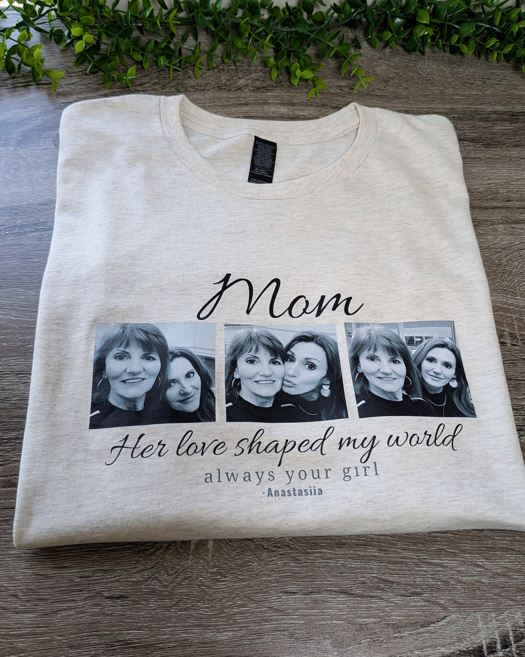 Custom Photo T-Shirt for Mom, Personalized Family Picture Gift