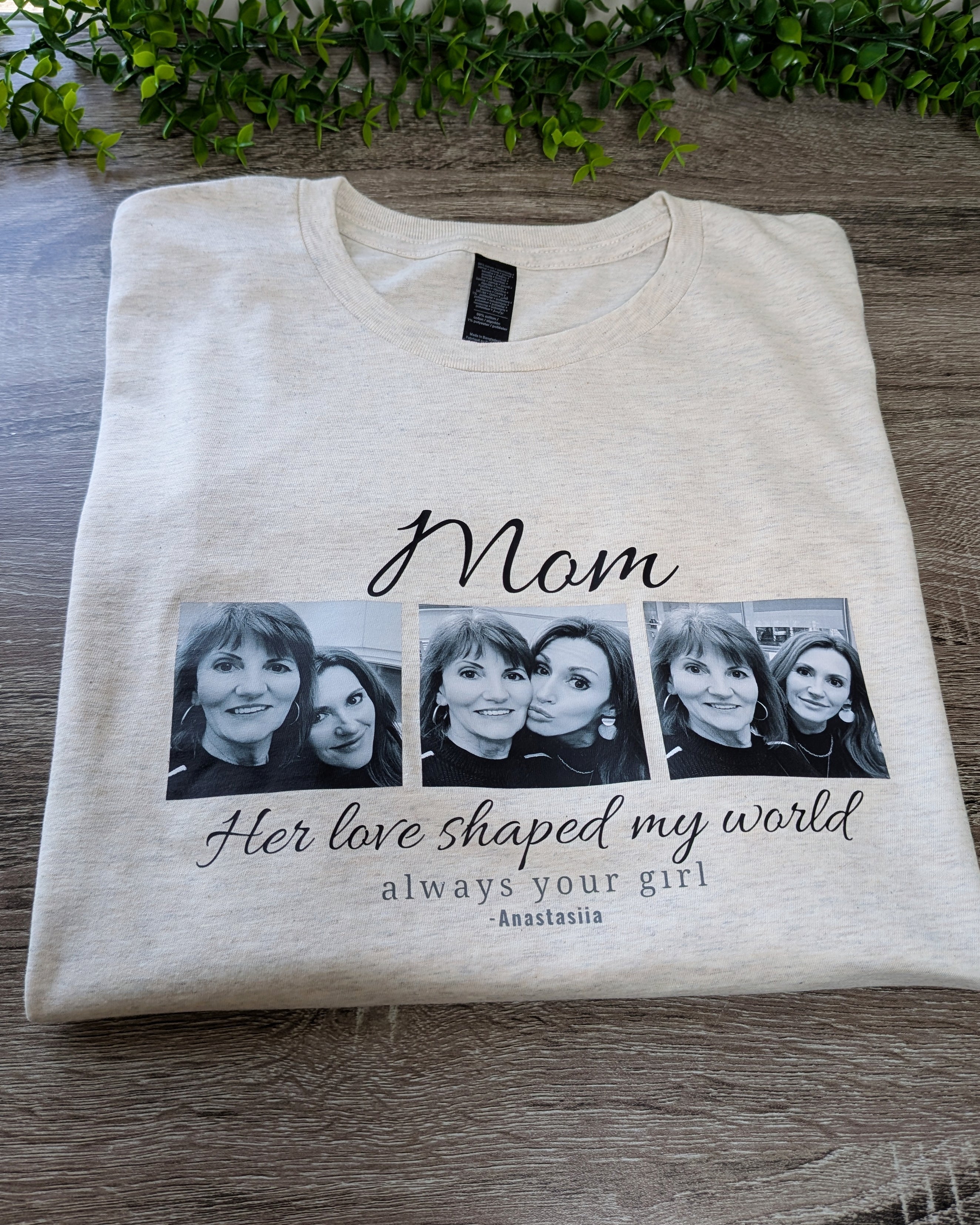 Custom Photo T-Shirt for Mom, Personalized Family Picture Gift