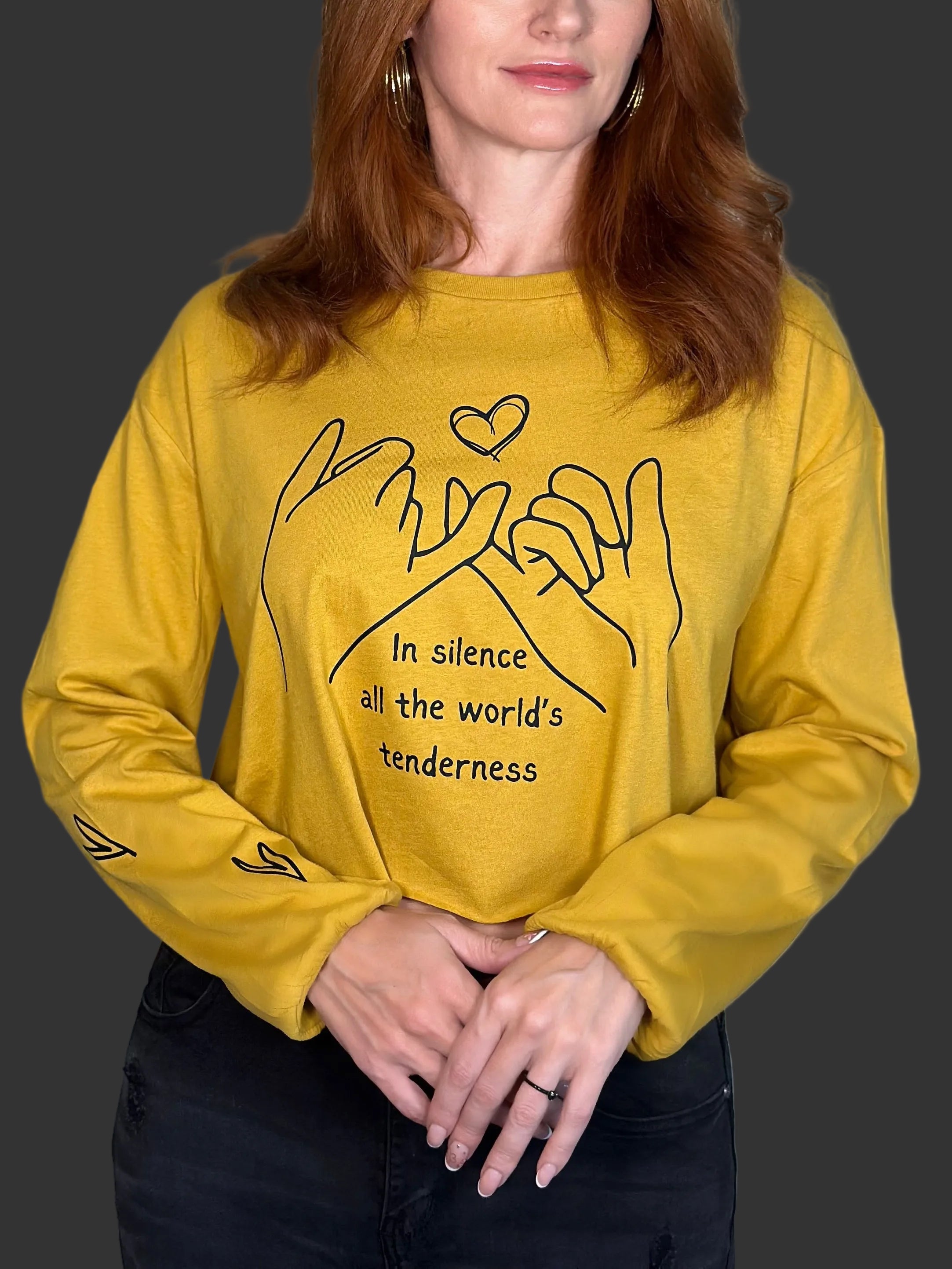 In Silence Cropped Sweatshirt