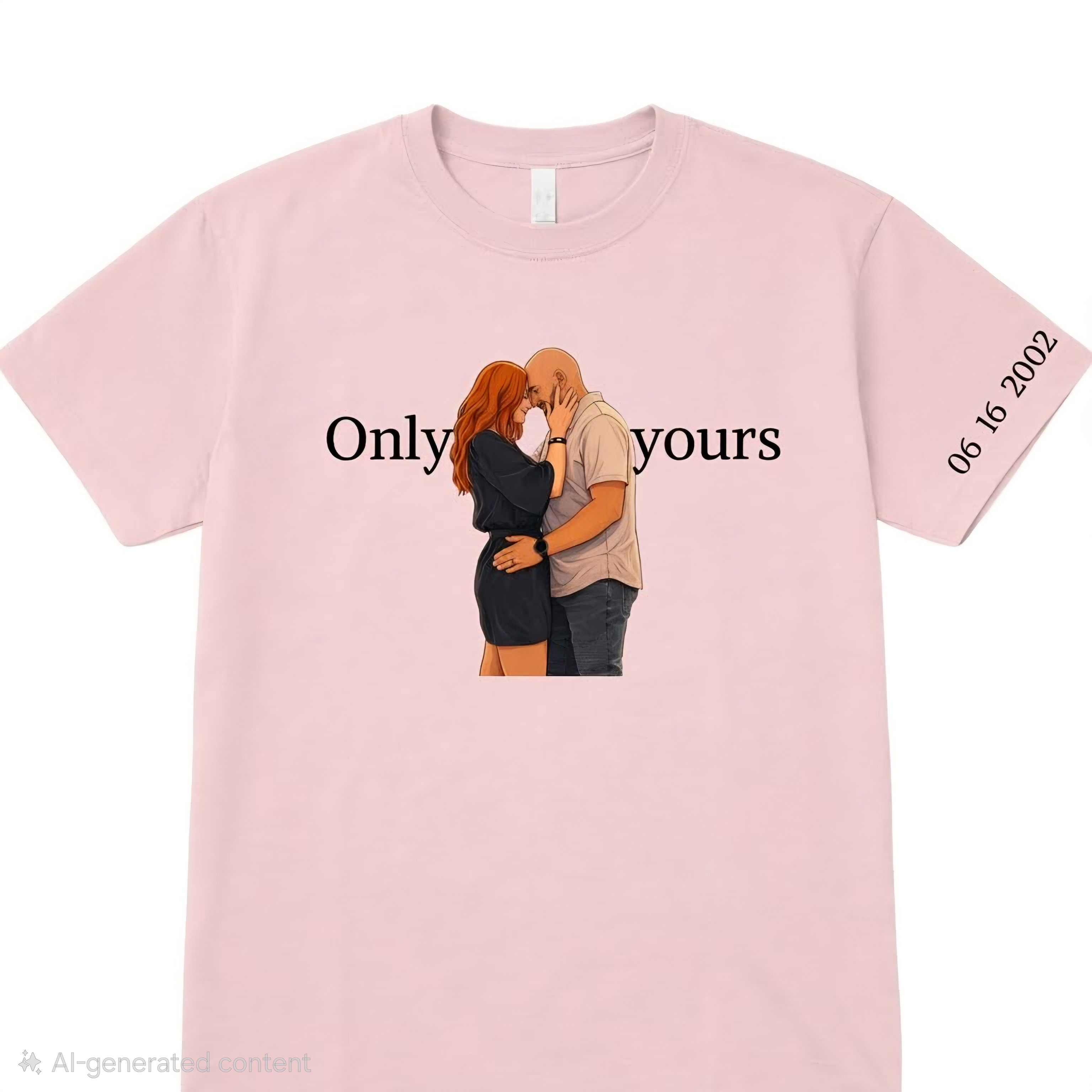 Custom Couple Photo T-Shirt - Turn Your Favorite Photo Into a Beautiful Illustration | Personalized Gift for Couples
