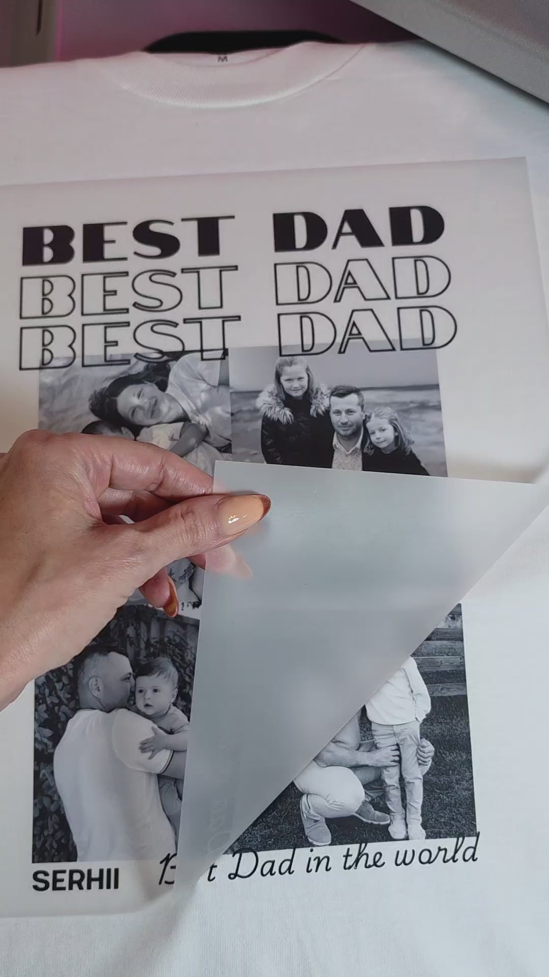 Personalized Best Dad Photo T-Shirt | Custom Father’s Day Gift with Photos & Names