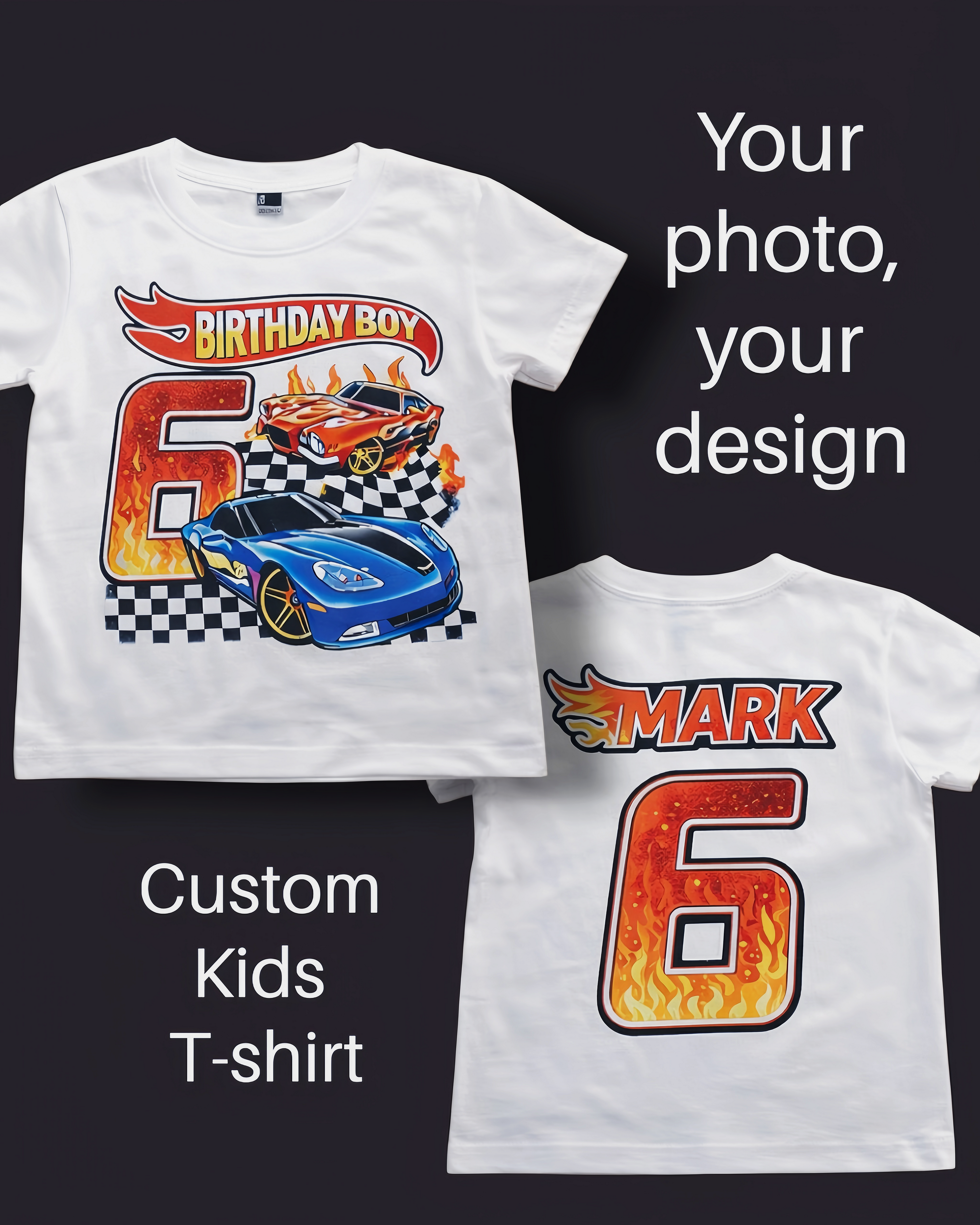 Kids Personalized Photo T-Shirt - Custom Kids Shirt with Personal Design