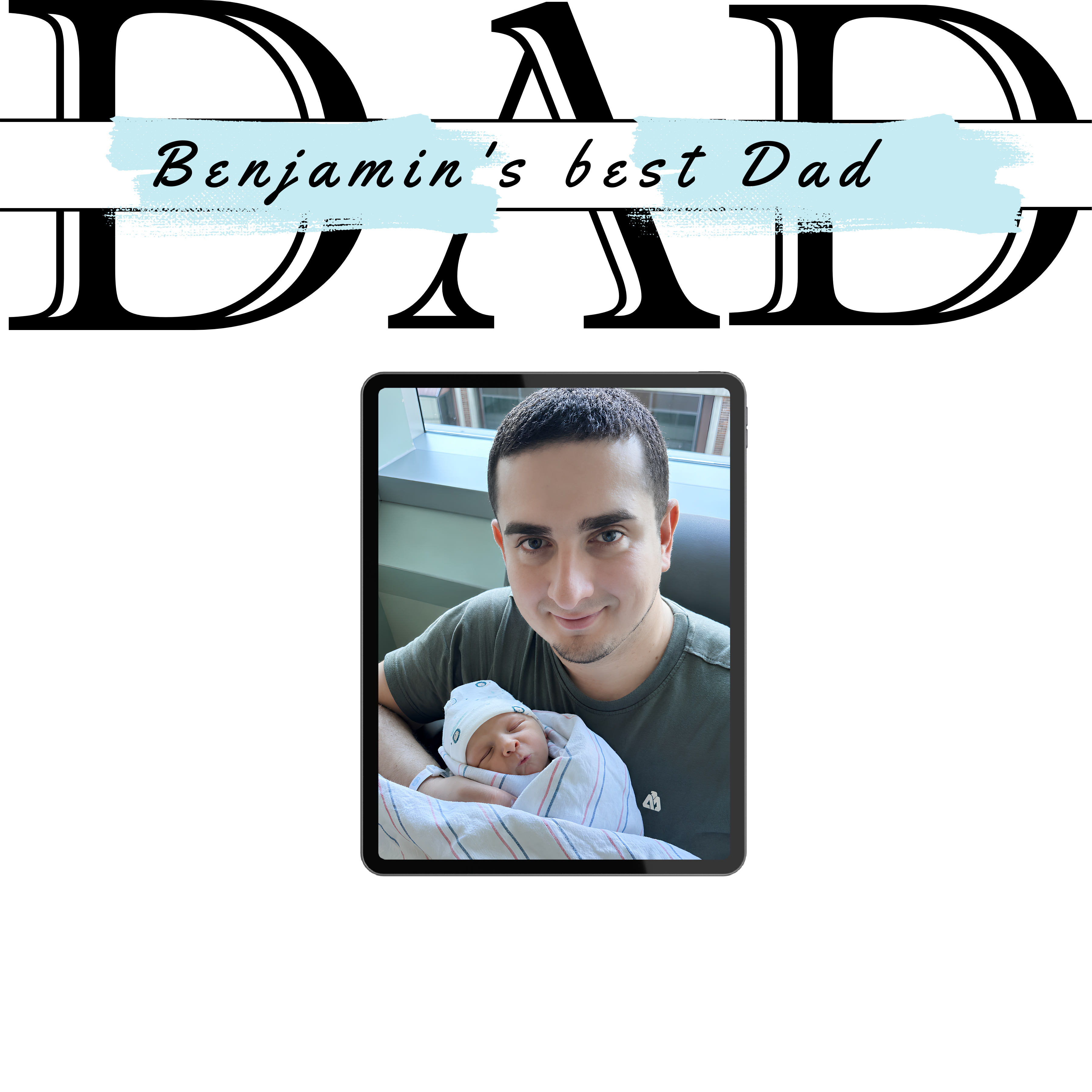 Custom Dad Photo T-Shirt - Personalized Father's Day Gift with Photo & Custom Text Gift for Dad, New Dad, Birthday Gift for Him