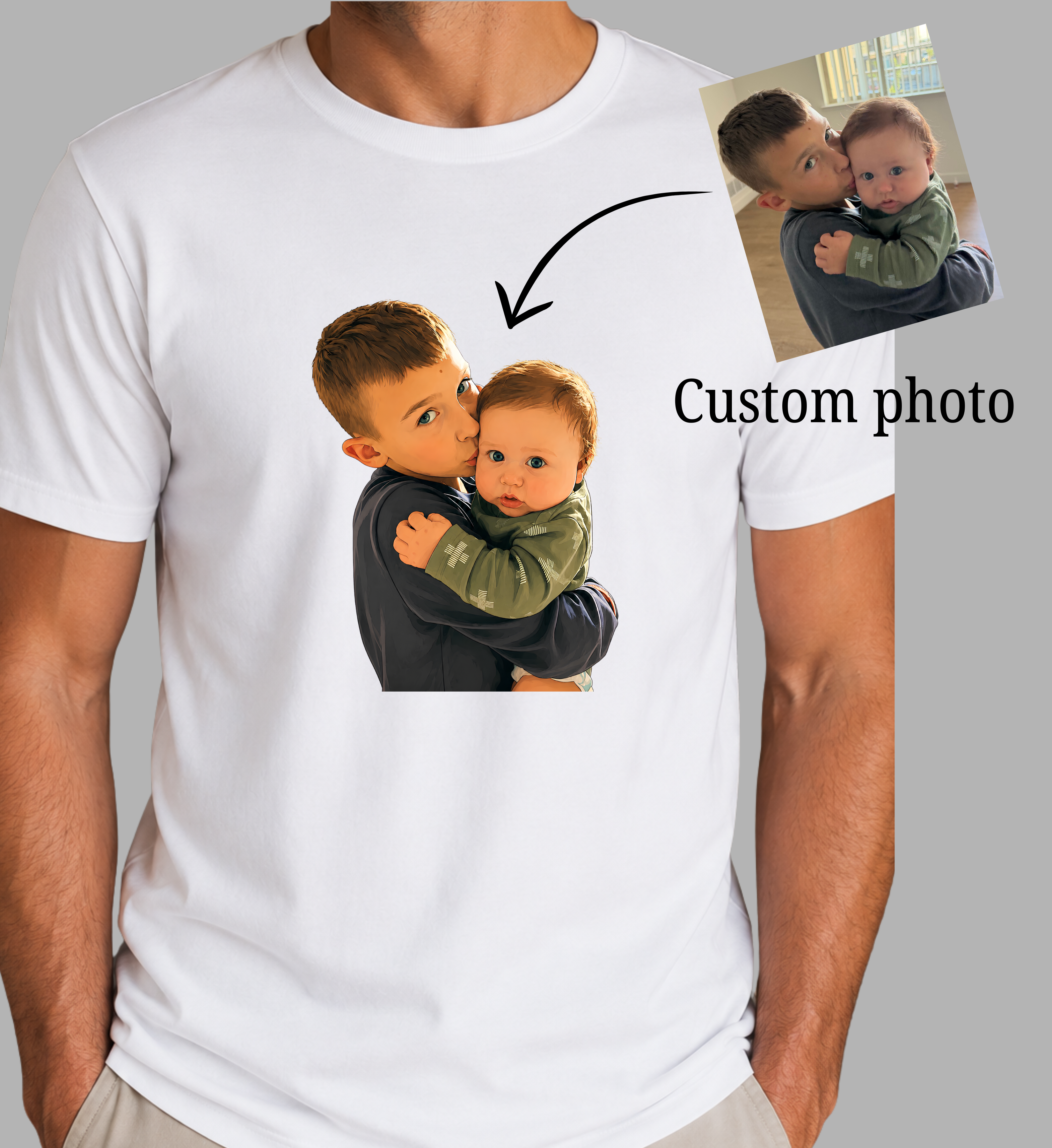 Custom T-Shirt with Your Photo and Text - Personalized Shirt with Any Design
