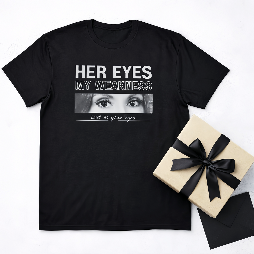 Custom Eyes Photo T-Shirt - Personalized Photo Shirt with Your Text