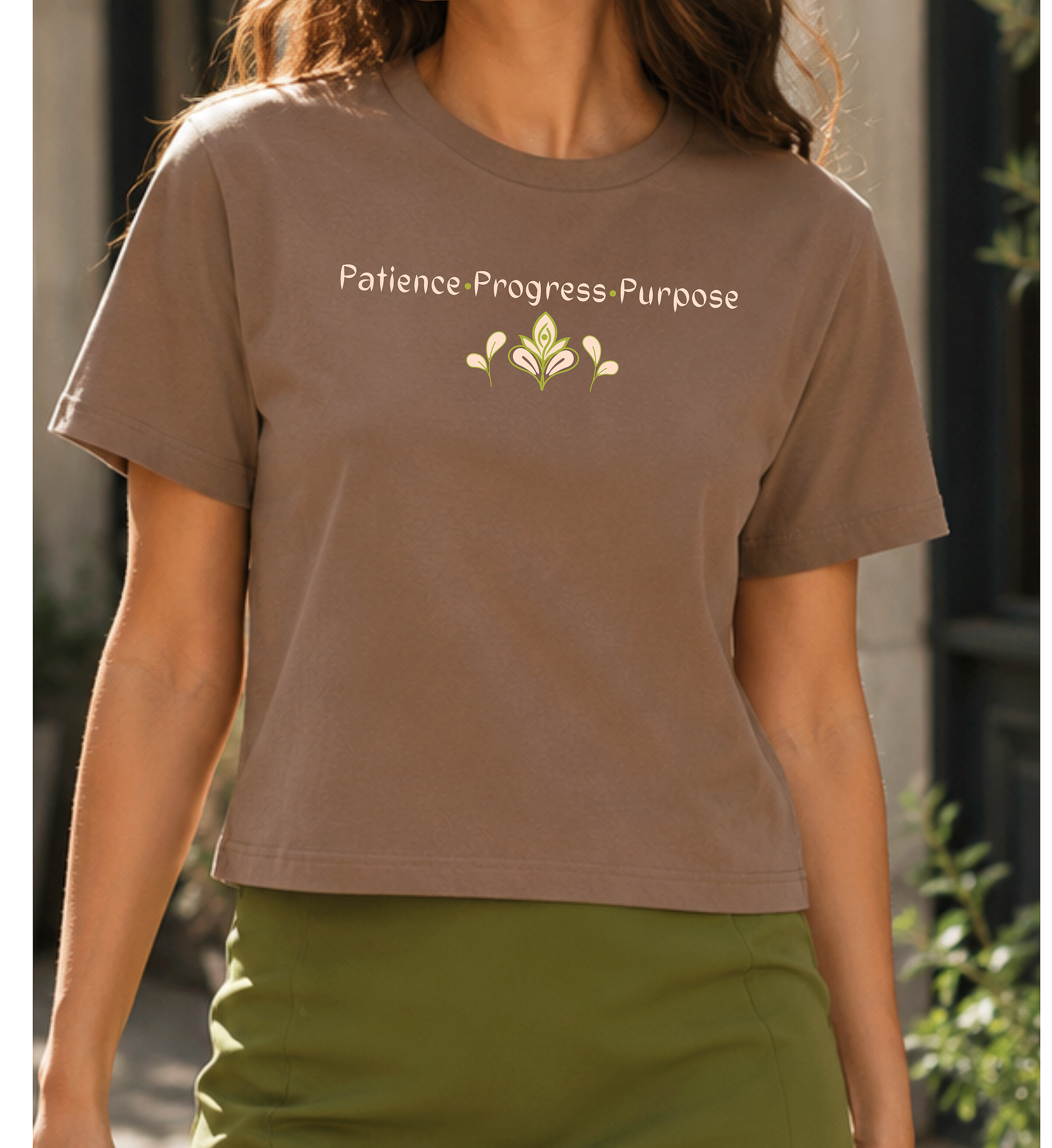 Patience Progress Purpose Women's Cropped T-Shirt