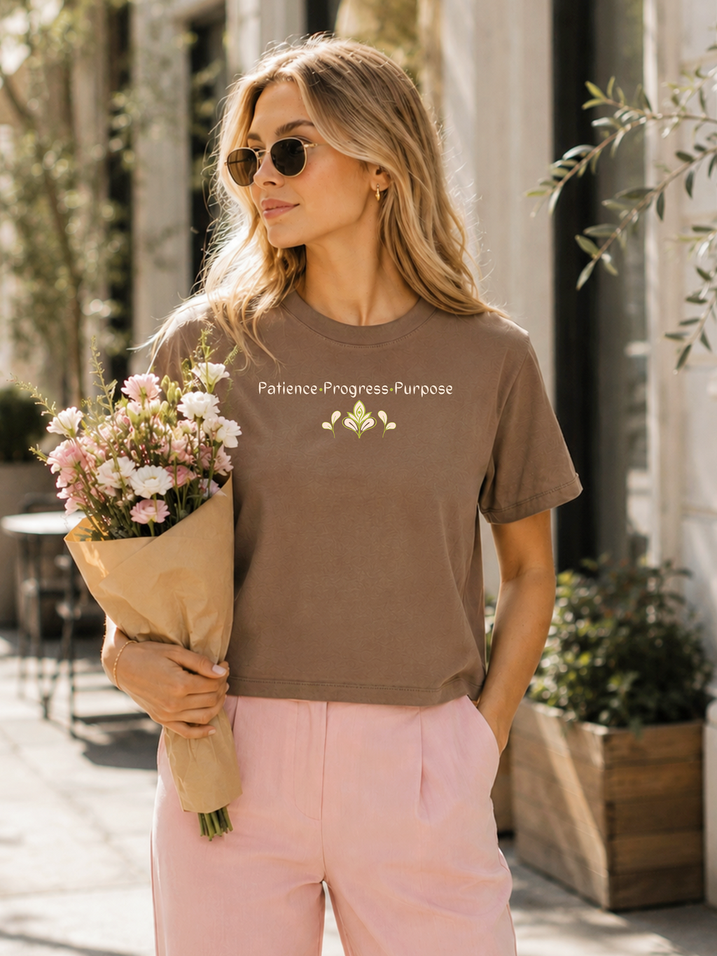 Patience Progress Purpose Women's Cropped T-Shirt