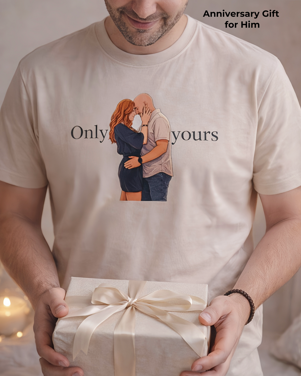Custom Couple Photo T-Shirt - Turn Your Favorite Photo Into a Beautiful Illustration | Personalized Gift for Couples