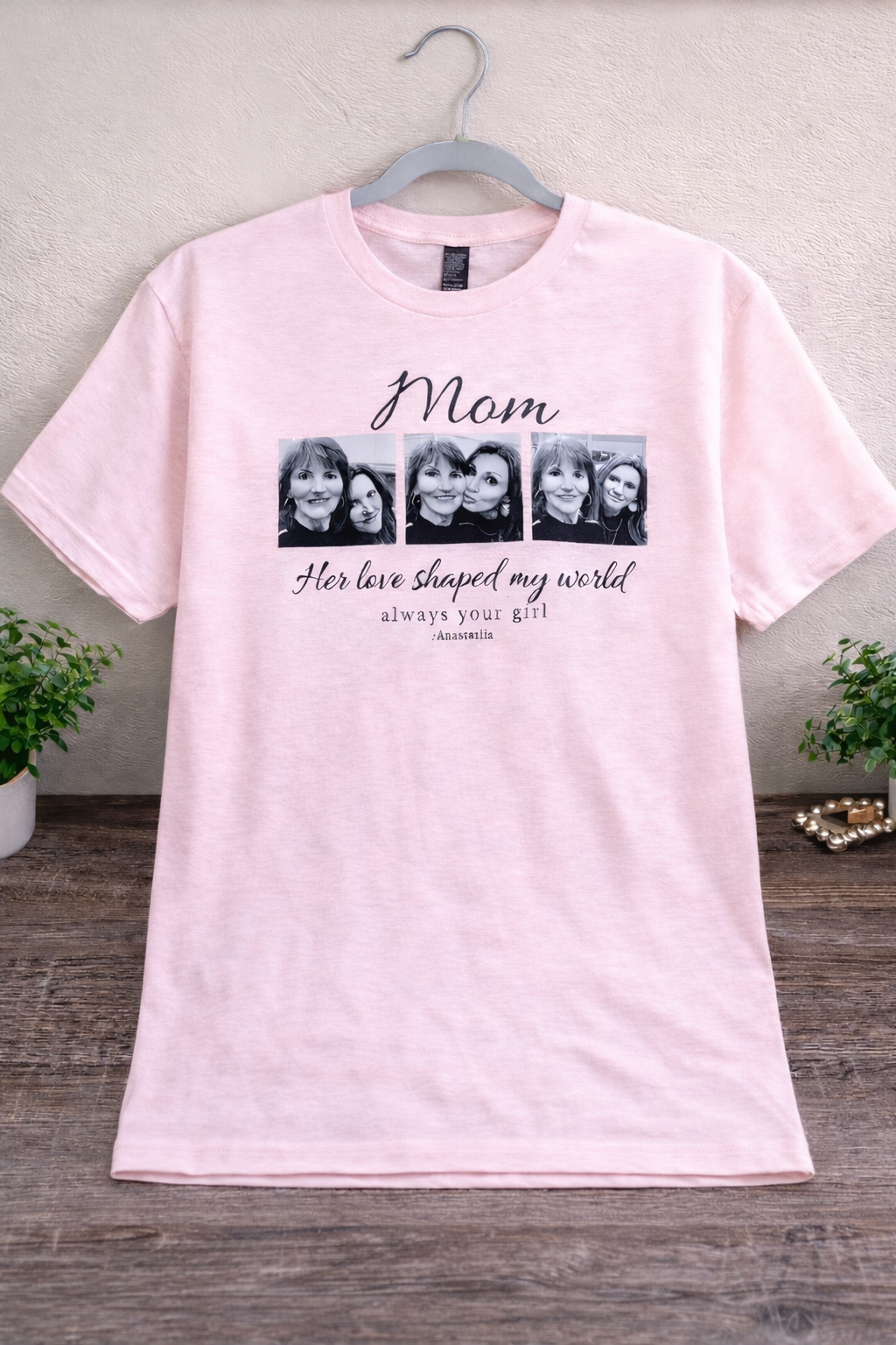 Custom Photo T-Shirt for Mom, Personalized Family Picture Gift