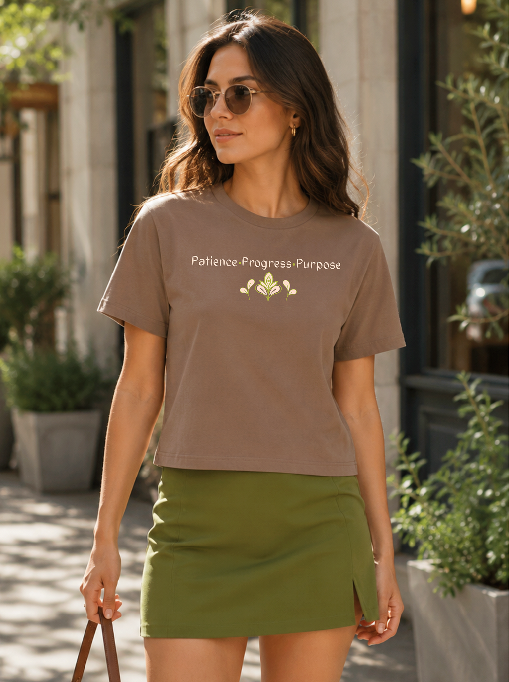 Patience Progress Purpose Women's Cropped T-Shirt
