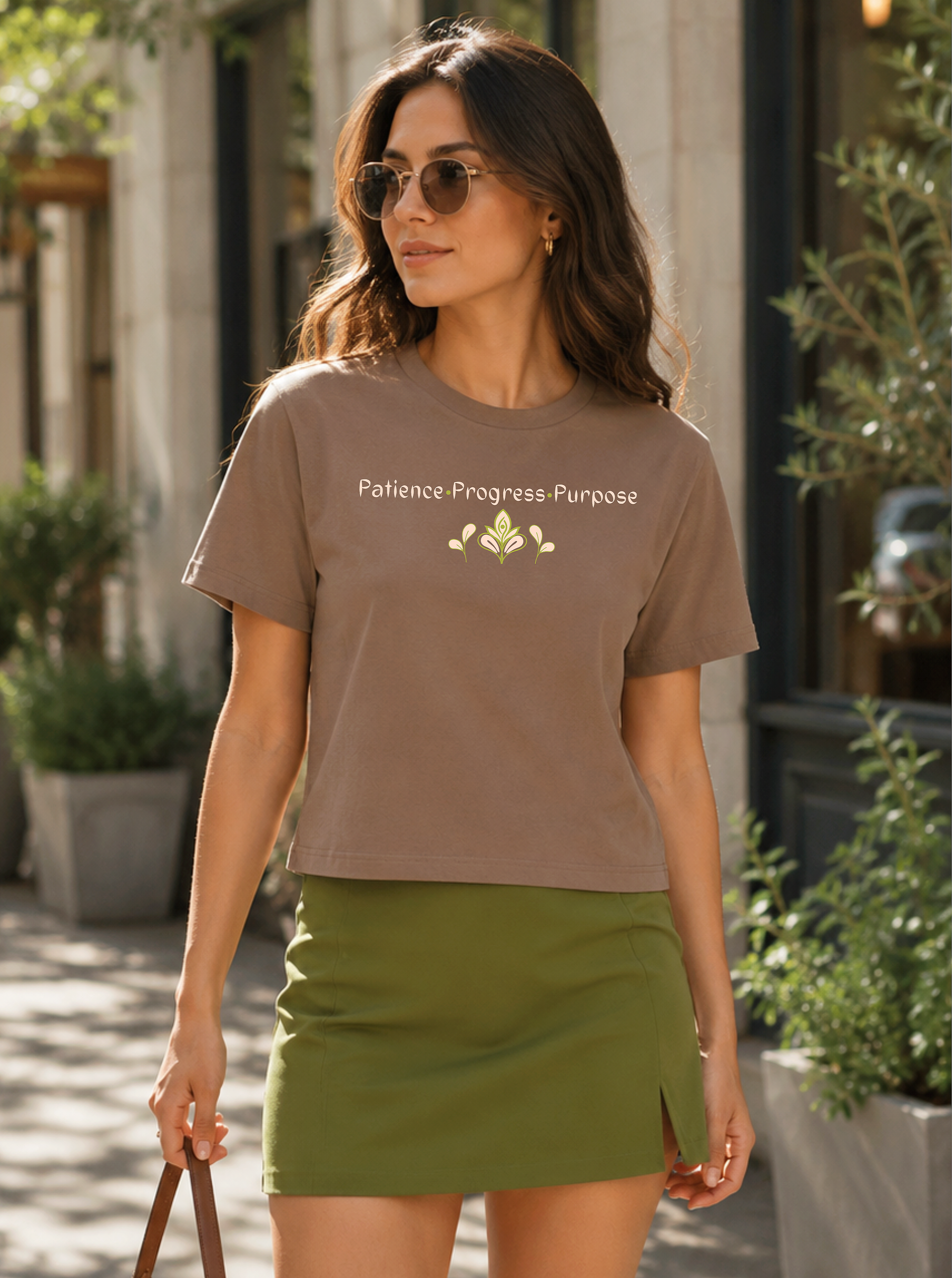 Patience Progress Purpose Women's Cropped T-Shirt