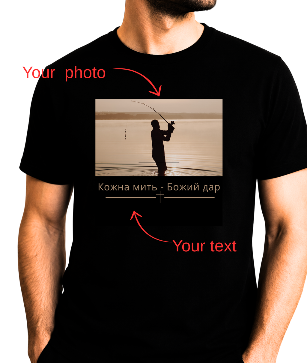 Custom T-Shirt with Your Photo and Text - Personalized Shirt with Any Design