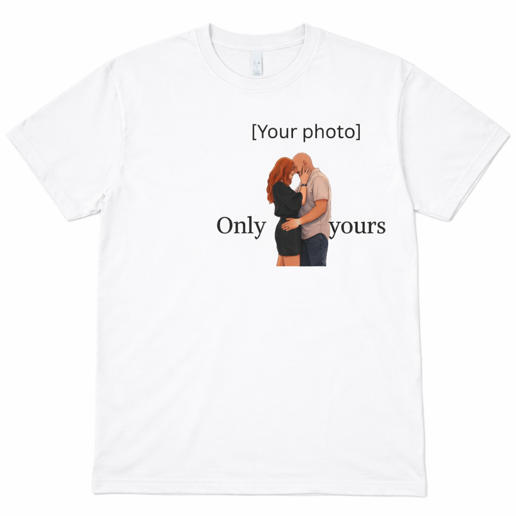 Custom Couple Photo T-Shirt - Turn Your Favorite Photo Into a Beautiful Illustration | Personalized Gift for Couples