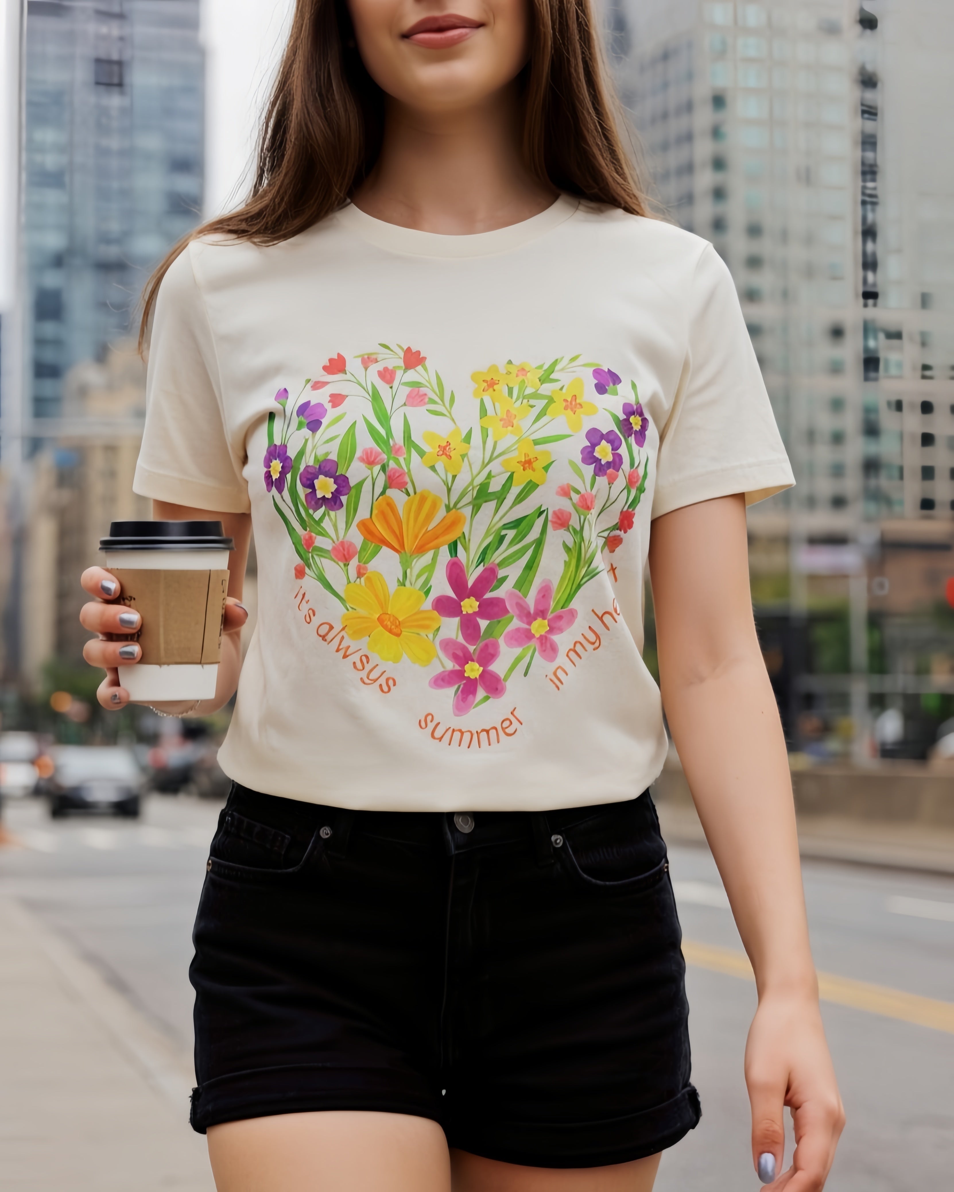 It's Always Summer in My Heart - Women's Inspirational Quote T-Shirt