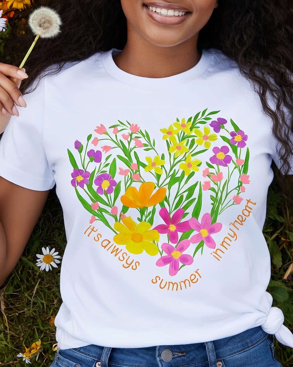 It's Always Summer in My Heart - Women's Inspirational Quote T-Shirt