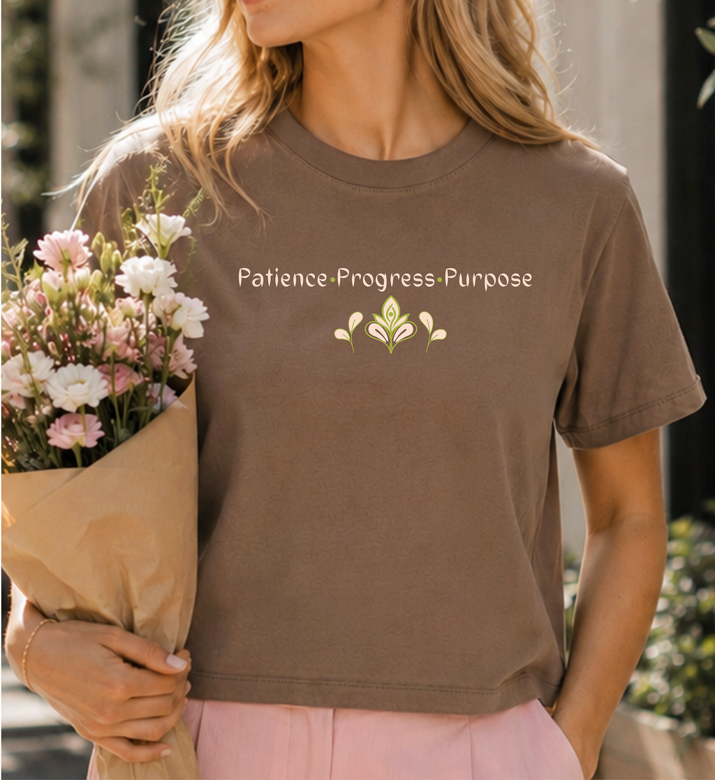 Patience Progress Purpose Women's Cropped T-Shirt