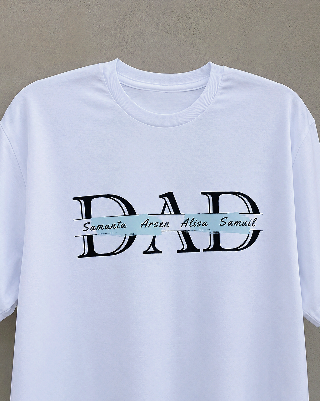 Personalized Dad T-Shirt with Kids' Names - Custom Father's Day Gift