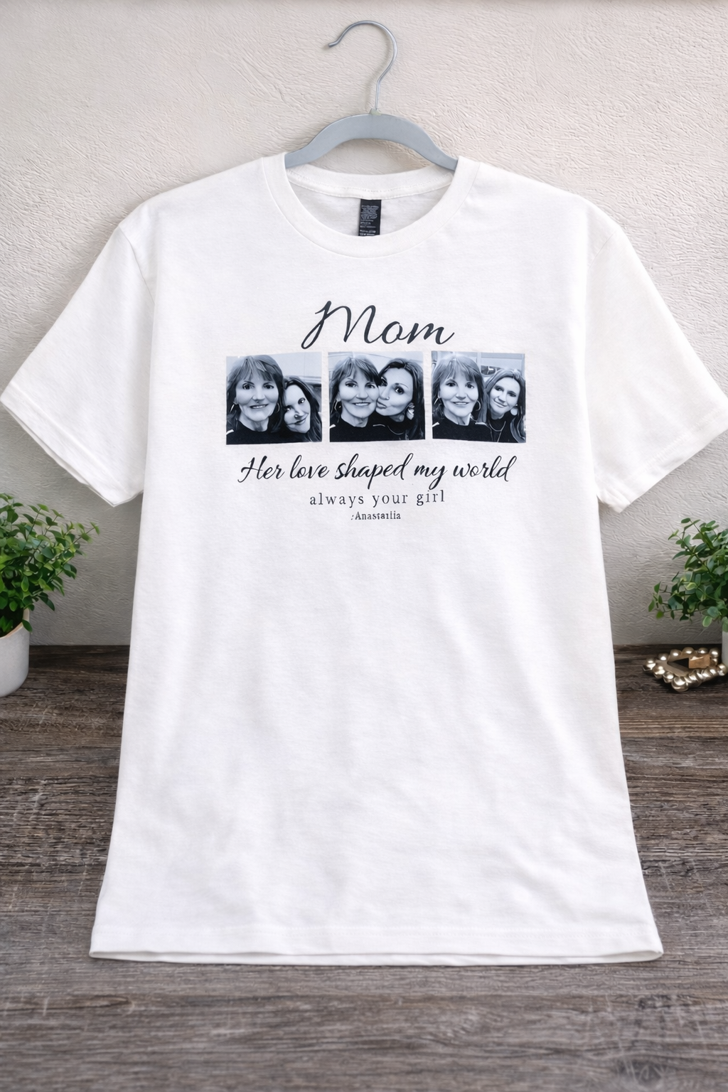 Custom Photo T-Shirt for Mom, Personalized Family Picture Gift